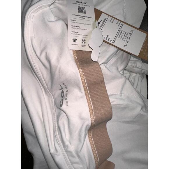 OGL Halter Top Womens Size S White Ruched Stretch Halter Neck Minimalist - Picture 2 of 4